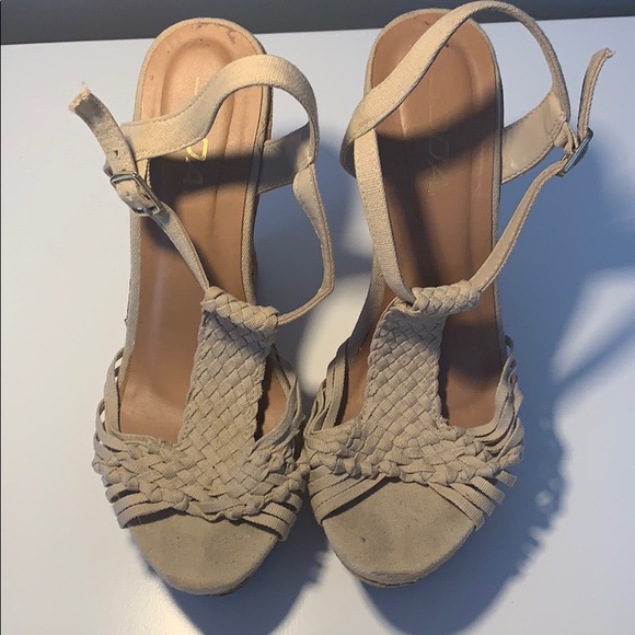 👡 Cute Soda Nude Cork Platform Wedge Pumps Size 7 - Picture 7 of 7